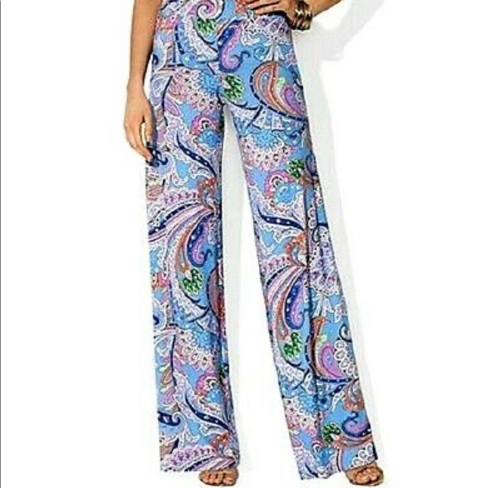 Lauren Ralph Lauren Paisley Print Wide Leg Pants